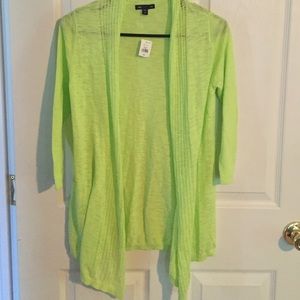 Gap lime green cardigan
