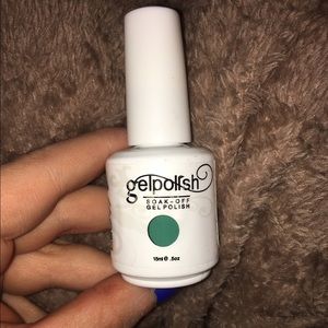 Gel polish, mint green.