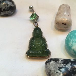 Green Buddha Navel Ring