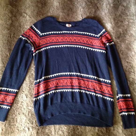 Navy printed sweater