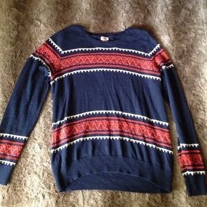 Navy printed sweater