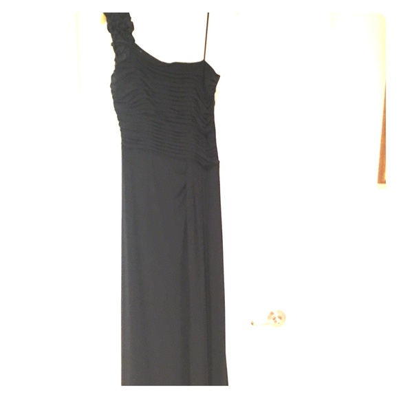 Black formal one shoulder dress. Brand new