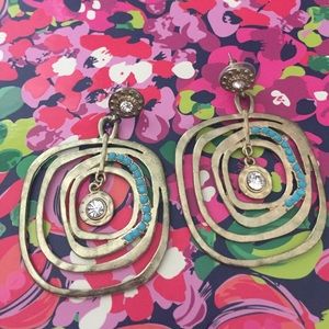 💕LOWEST💕Gold and turquoise earrings