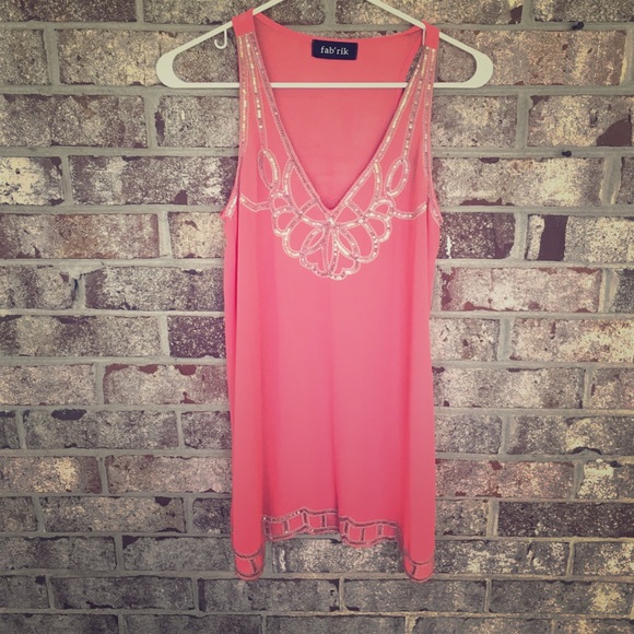 Fun Fabrik pink tunic with sequin embellishment