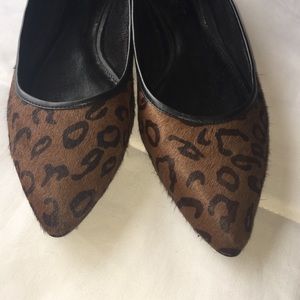 Animal print ballet flats