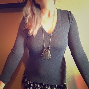 Tight Gray long sleeve Top