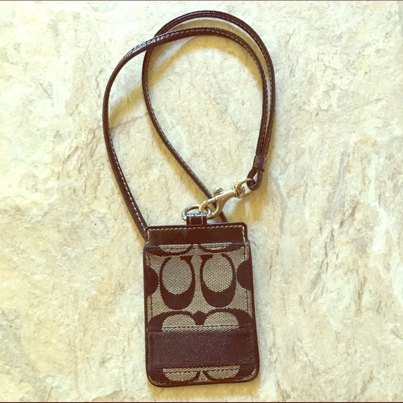 Authentic Coach ID Lanyard Case