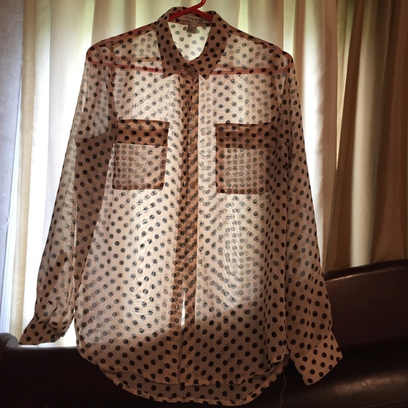 Like new women's sheer blouse (top)