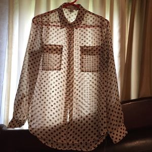 Like new women's sheer blouse (top)