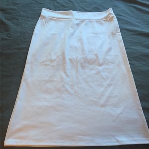 White knit pencil skirt