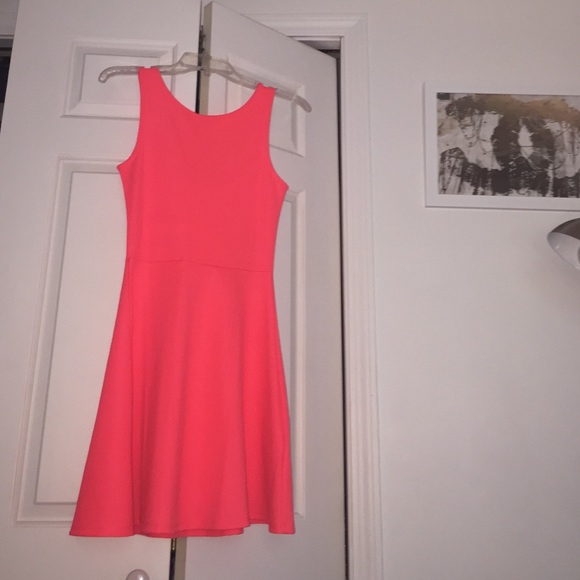 H&M coral skater dress