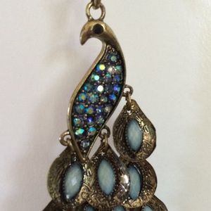 Peacock statement necklace