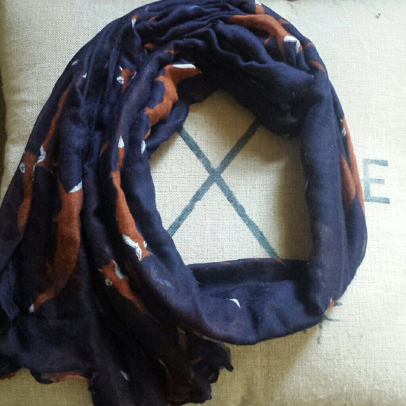 Navy Fox Scarf