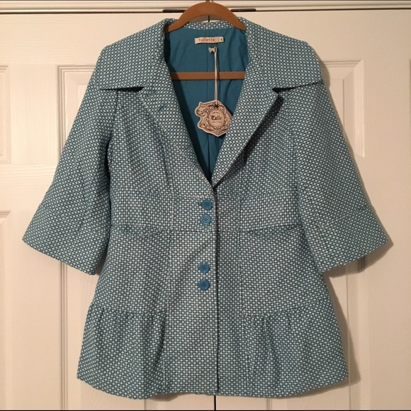 NWT Tulle light blue spring jacket - Picture 2 of 4