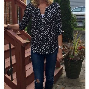 Compile split neck blouse