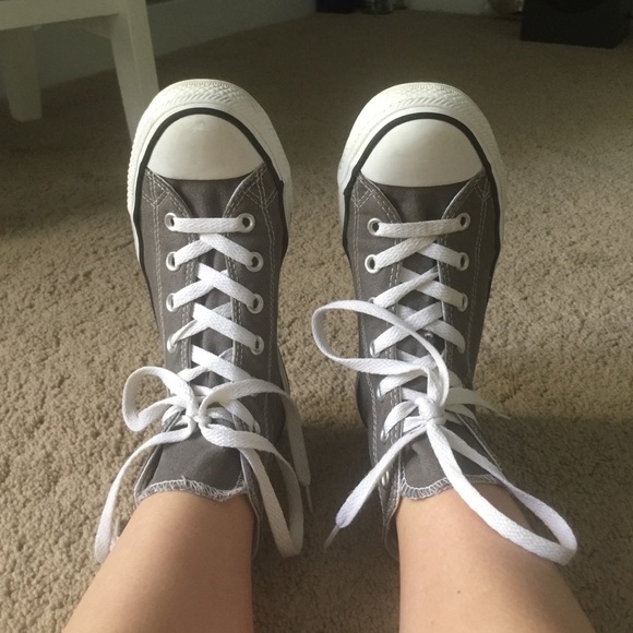 Gray high top chuck Taylor's!!