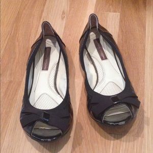 Adrienne Vittadini Black Patent Flats Sz 9M