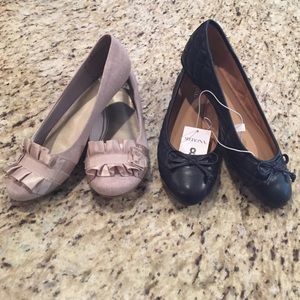 2 never worn ballet flats