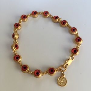 Orange, Black, and Gold Bracelet