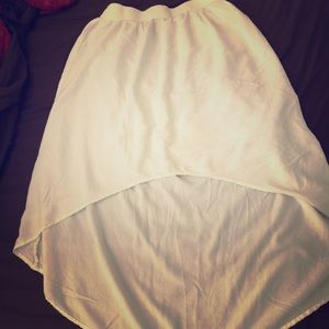 White Hi Lo Skirt