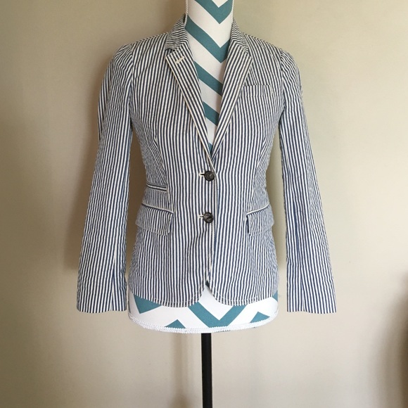 J. Crew seersucker blazer in size 0.