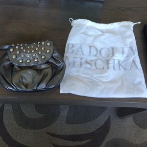 Bagdley Mischka metallic silver/gray handbag