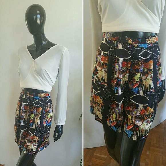 Vintage Nicole Miller Texas Novelty Print Shorts