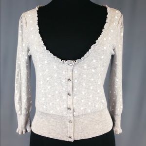 🎃🎃 Guess Grey/white Polka Dot Cardigan