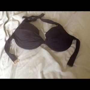 Black twist bikini top
