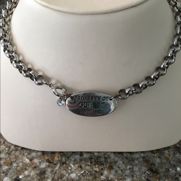 Guess Jewelry - 🛍 Guess Silver Jeweled Choker Necklace