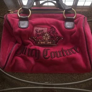 Pink velour Juicy Couture purse