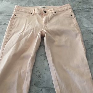 Skinny pastel pink jeans