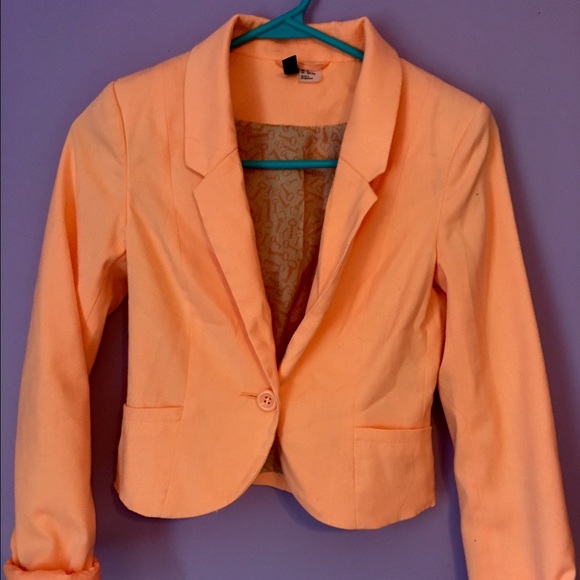 H&M Coral Orange Blazer by Divided - Size 2