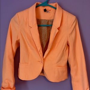 H&M Coral Orange Blazer by Divided - Size 2