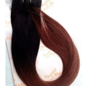 22 inch REMY hair extensions 1B to auburn ombre