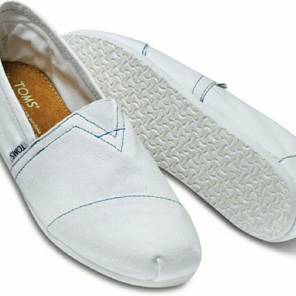 White Canvas Mens Toms Classics