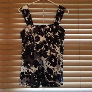 Ann Taylor black and white print tank