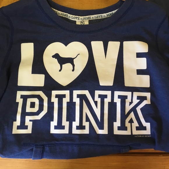 Dark Blue Victoria's Secret Pink Pullover Crew - Picture 2 of 3