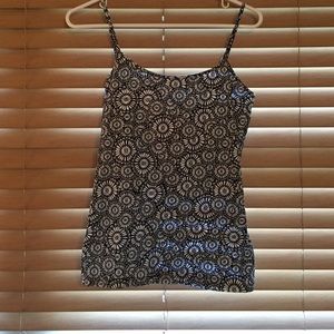 Floral tank with shelf bra