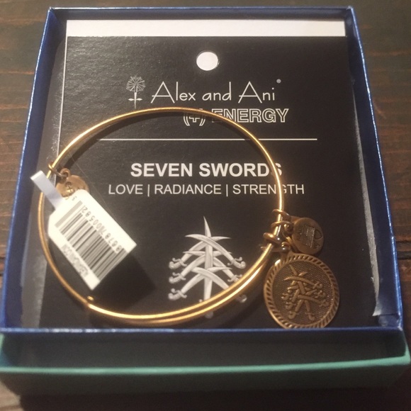Alex and Ani seven swords gold bracelet