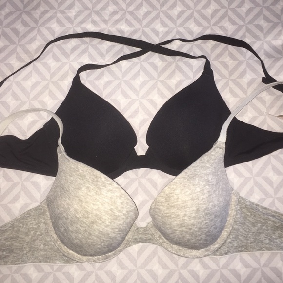 2 PINK wear everywhere push up bras