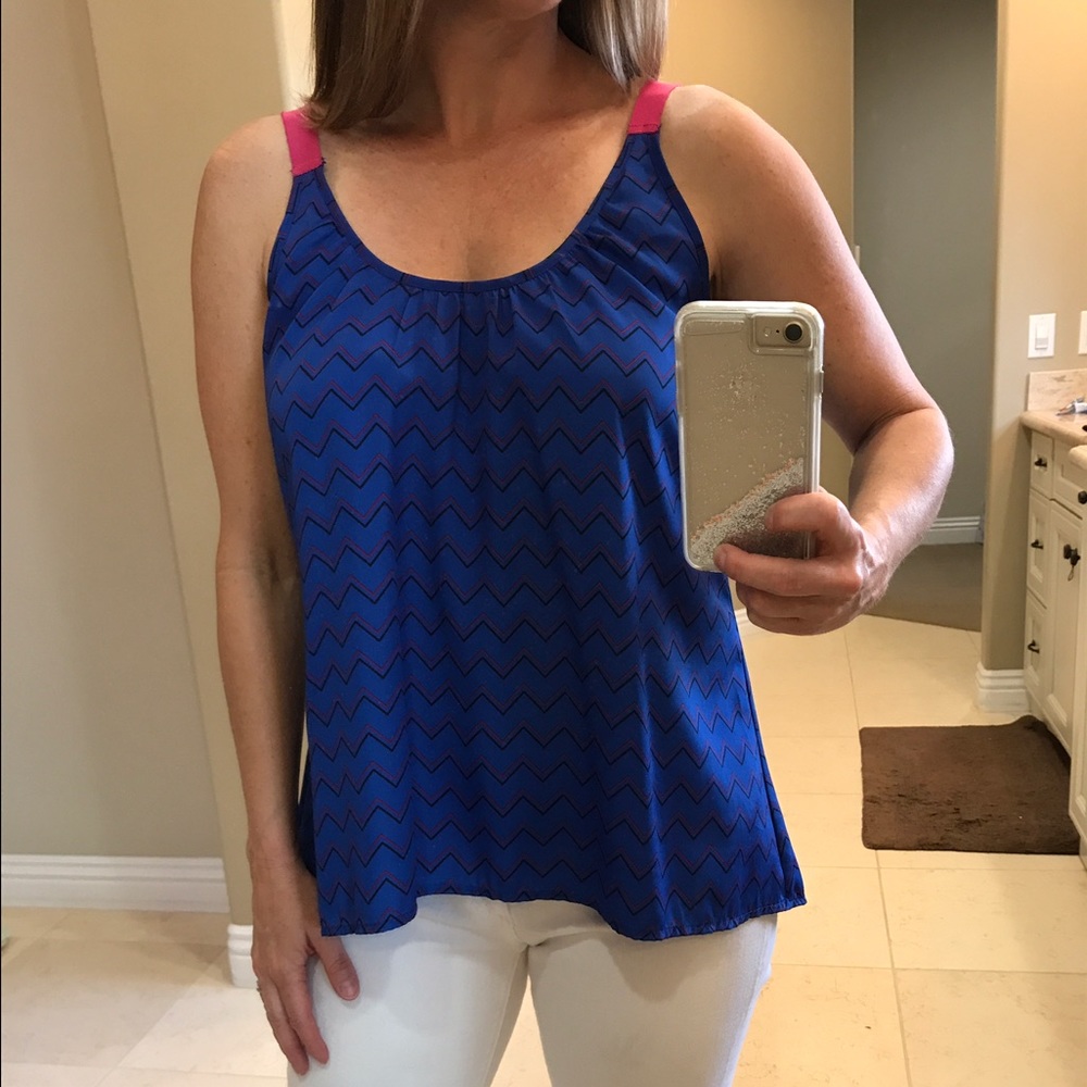 Stitch Fix 41 Hawthorn Chevron Ribbon Strap Tank