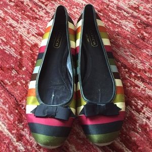 Coach Stripes Ballet Flats, Size 8