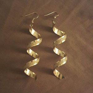 sparkly spiral earrings