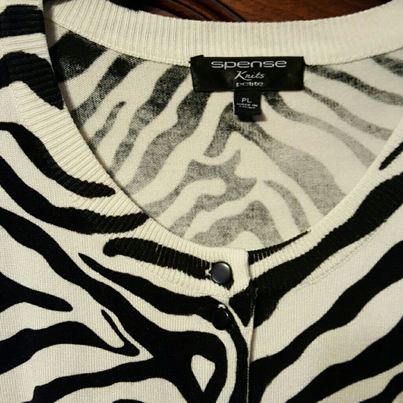 Zebra print Cardigan 3/4 sleeve - Picture 2 of 3