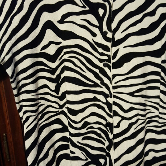 Zebra print Cardigan 3/4 sleeve - Picture 3 of 3