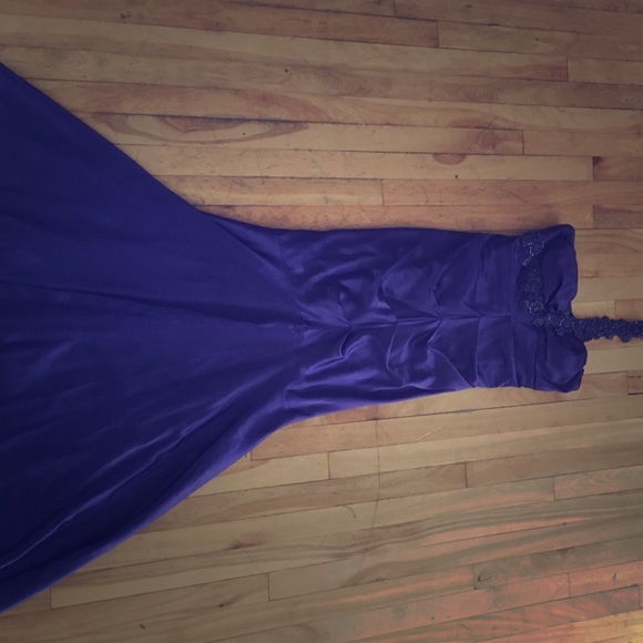 Purple evening dress