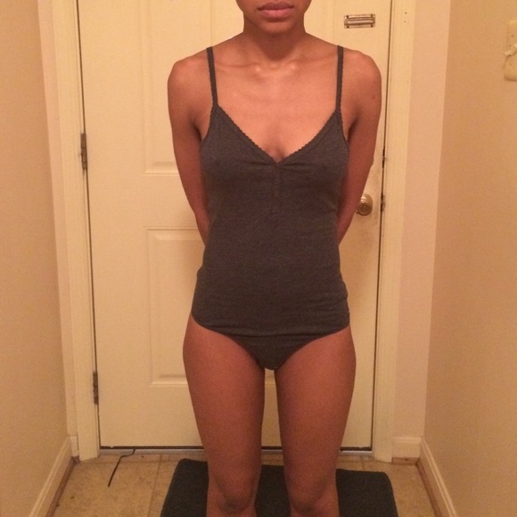 Grey body suit