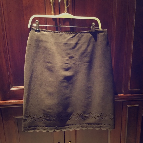 Brown cutout skirt. - Picture 1 of 2