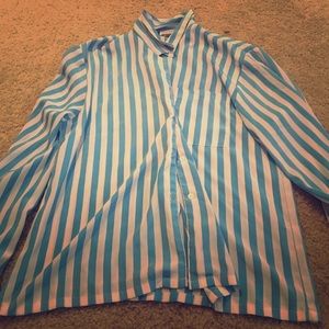 Pinstriped Button Down (Polyester)